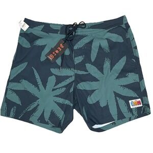 NWT Deus Ex‎ Machina Board Short Swim Trunk Men 38x7 Hot Coral Beach Surf Green